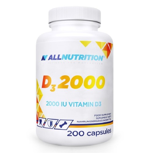 All Nutrition Vitamin D3 2000, 200 Capsules